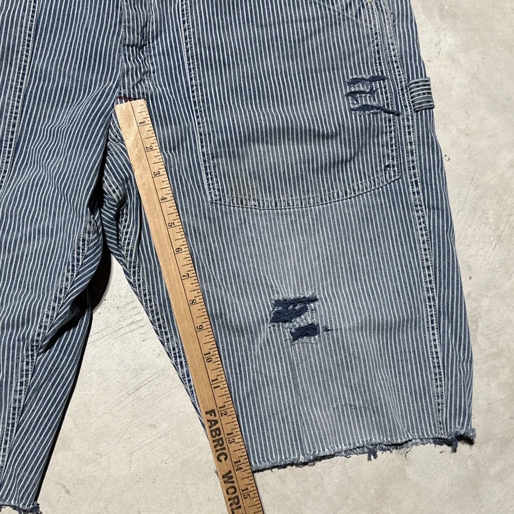 Polo Ralph Lauren Hickory Stripe Naval Clothing Carpenter SZ 38 Denim Shorts - Picture 4 of 12